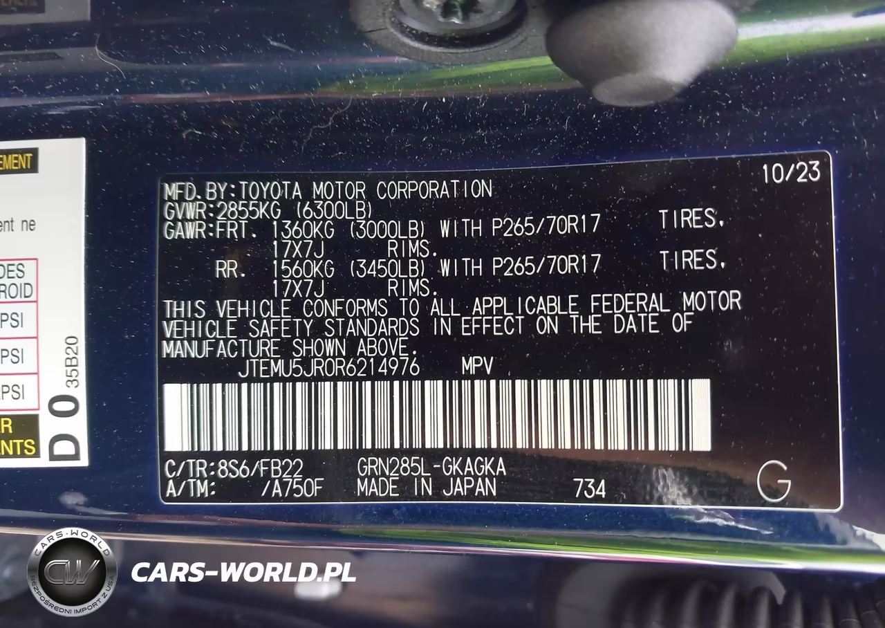 2024 Toyota 4Runner Sr5 VIN:JTEMU5JR0R6214976 - 9