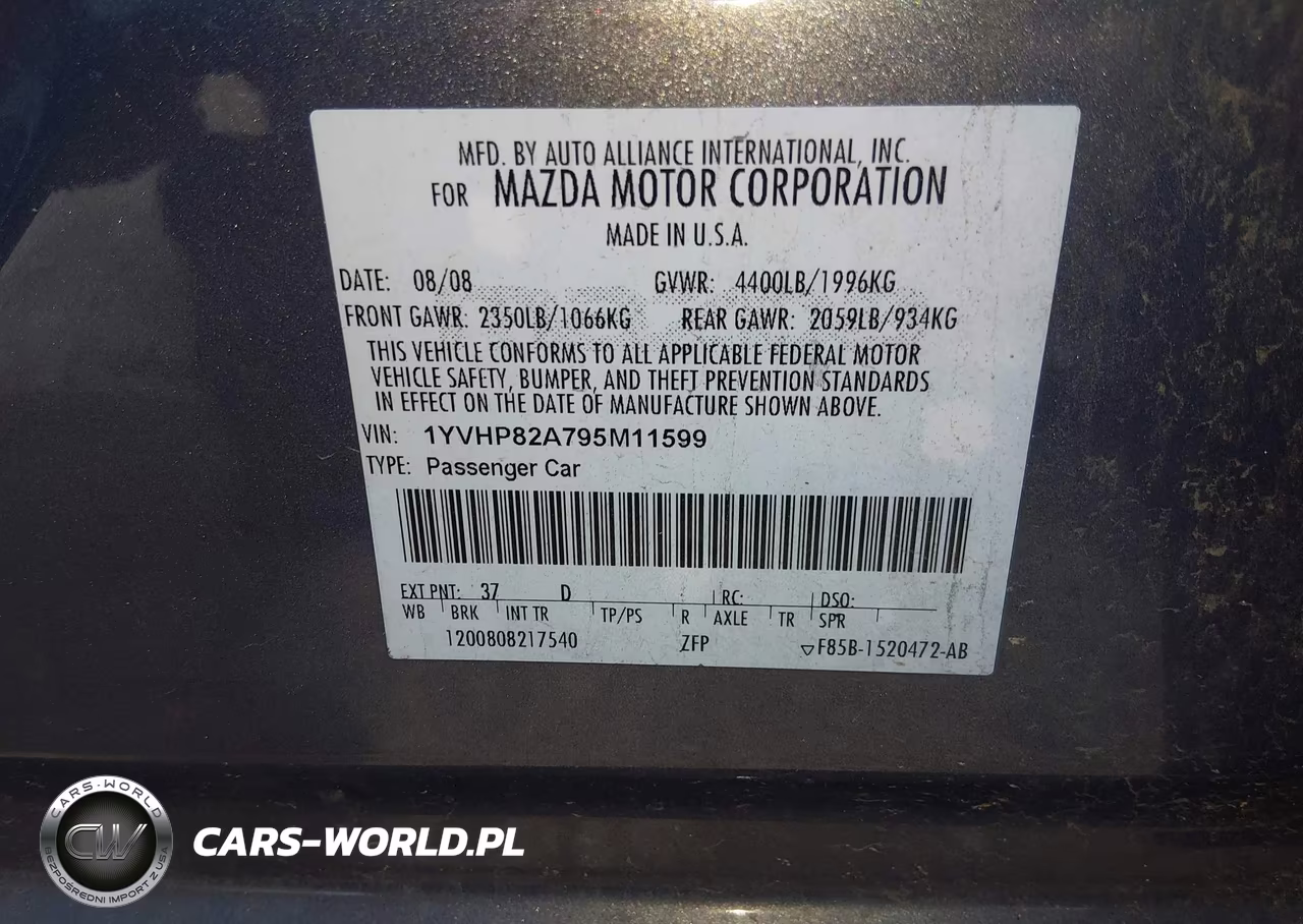 2009 Mazda Mazda6 I Grand Touring VIN:1YVHP82A795M11599 - 9