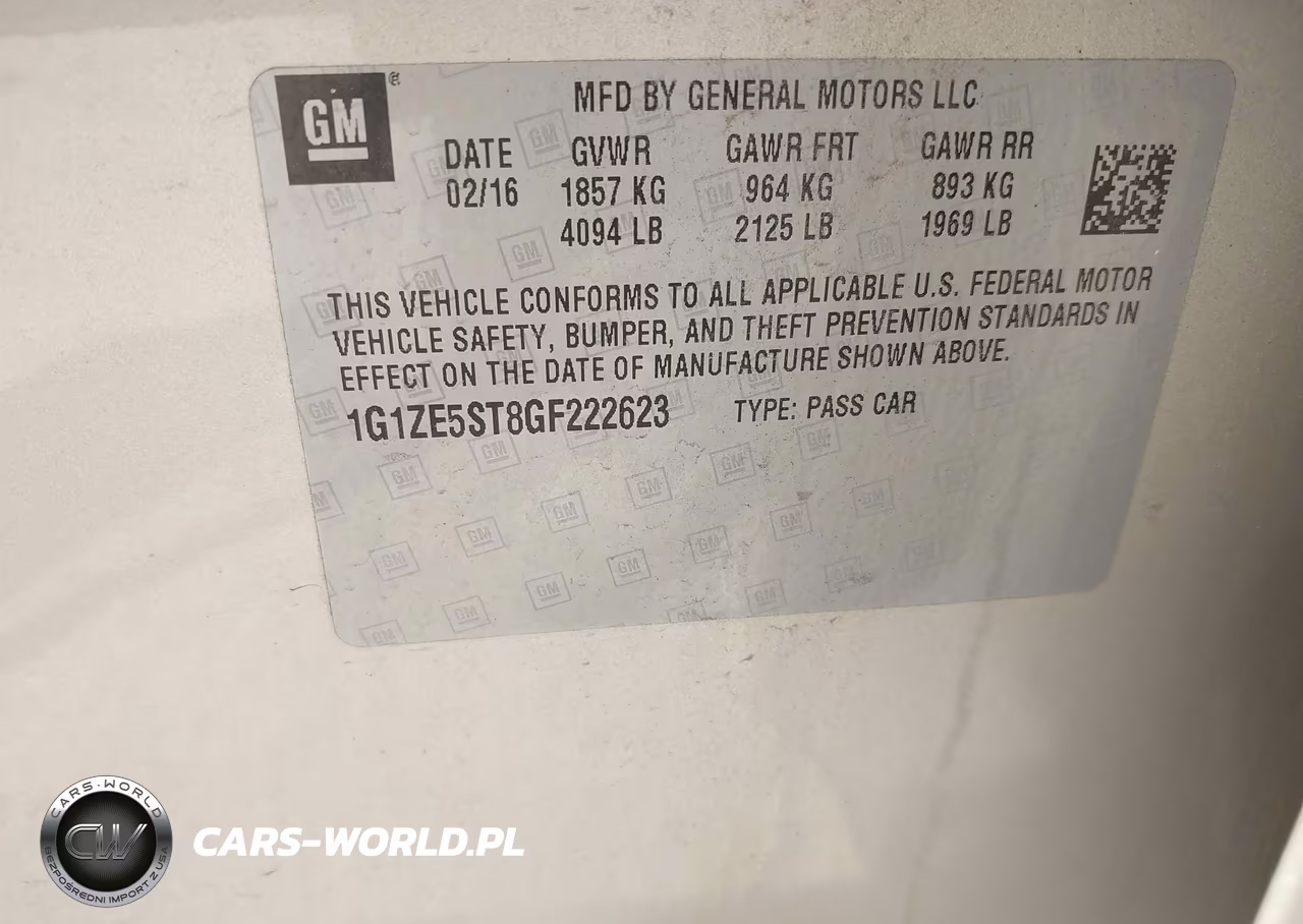 2016 Chevrolet Malibu 1Lt VIN:1G1ZE5ST8GF222623 - 9