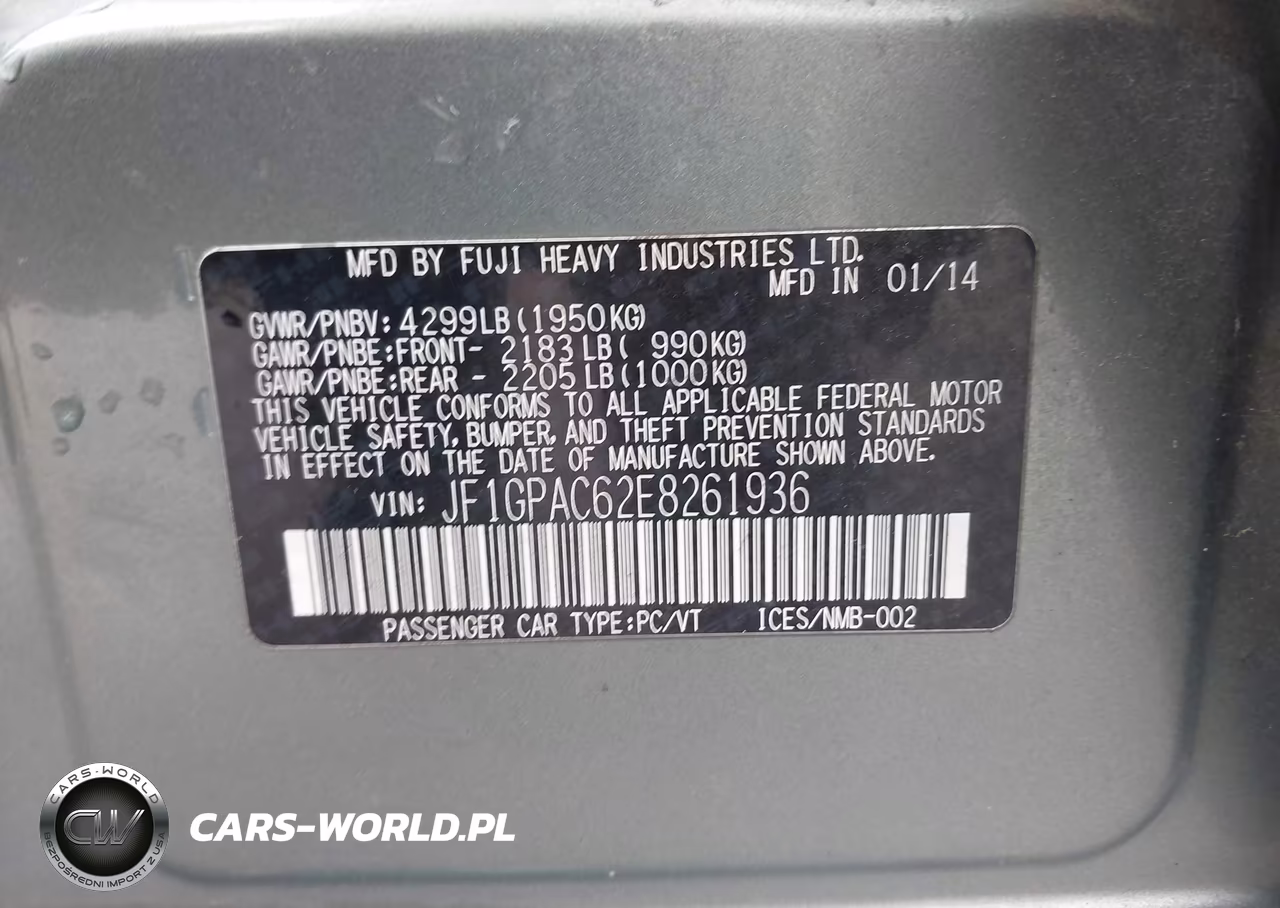 2014 Subaru Impreza 2.0I Premium VIN:JF1GPAC62E8261936 - 9