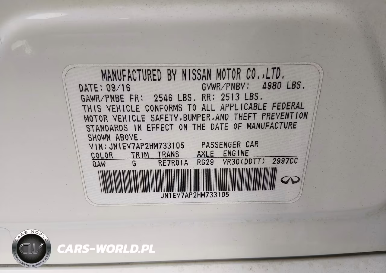 2017 Infiniti Q50 3.0T Sport VIN:JN1EV7AP2HM733105 - 9