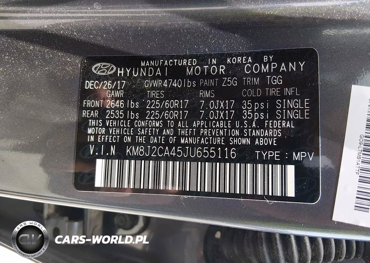 2018 Hyundai Tucson Se VIN:KM8J2CA45JU655116 - 9