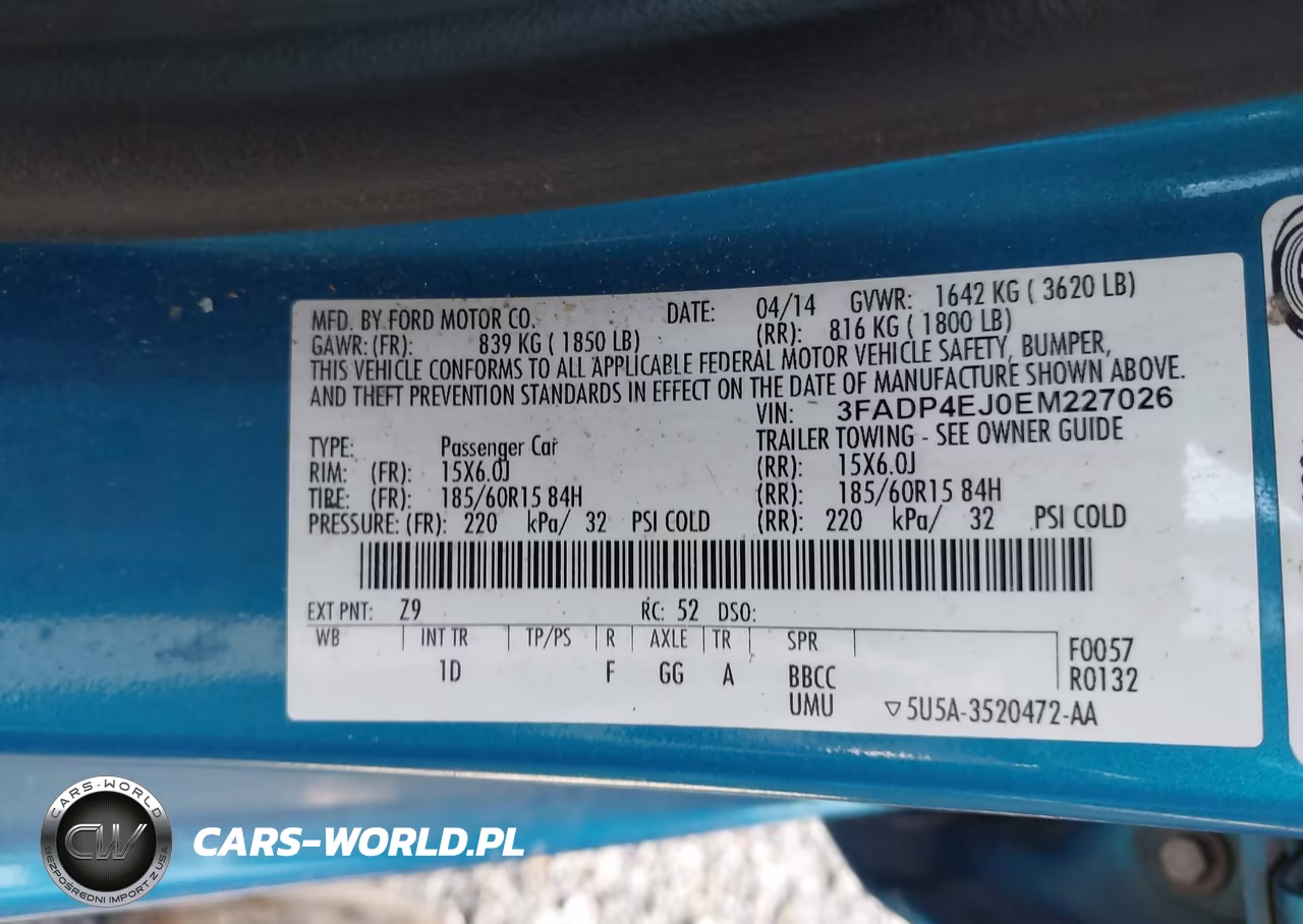 2014 Ford Fiesta Se VIN:3FADP4EJ0EM227026 - 9