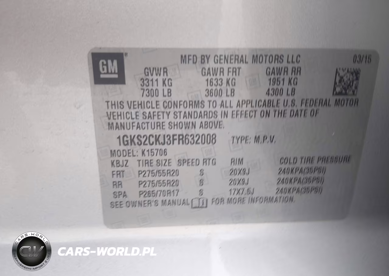 2015 GMC Yukon Denali VIN:1GKS2CKJ3FR632008 - 9