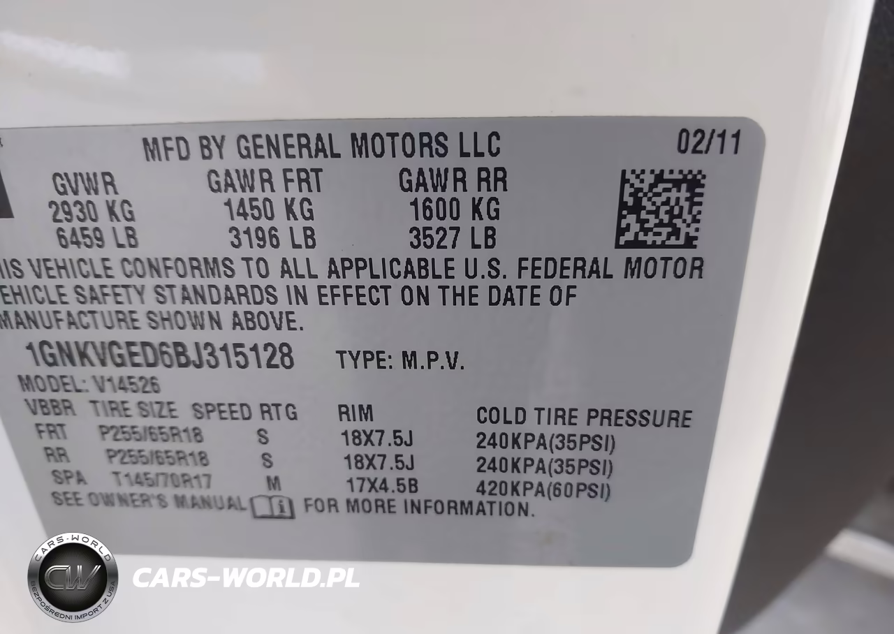 2011 Chevrolet Traverse 1Lt VIN:1GNKVGED6BJ315128 - 9