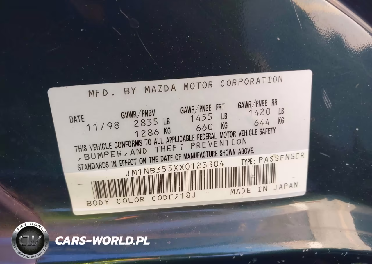 1999 Mazda Mx-5 Miata 10Th Anniversary Edition-Leather-Popular Equip-Sport-Touring VIN:JM1NB353XX0123304 - 9