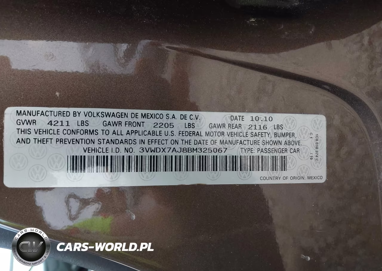 2011 Volkswagen Jetta 2.5L Se VIN:3VWDX7AJ8BM325067 - 9