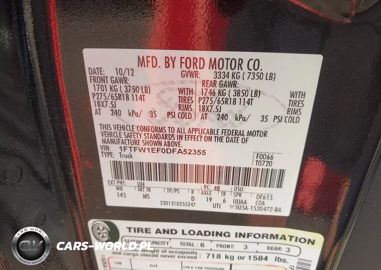 2013 Ford F-150 Xlt VIN:1FTFW1EF0DFA52355 - 9