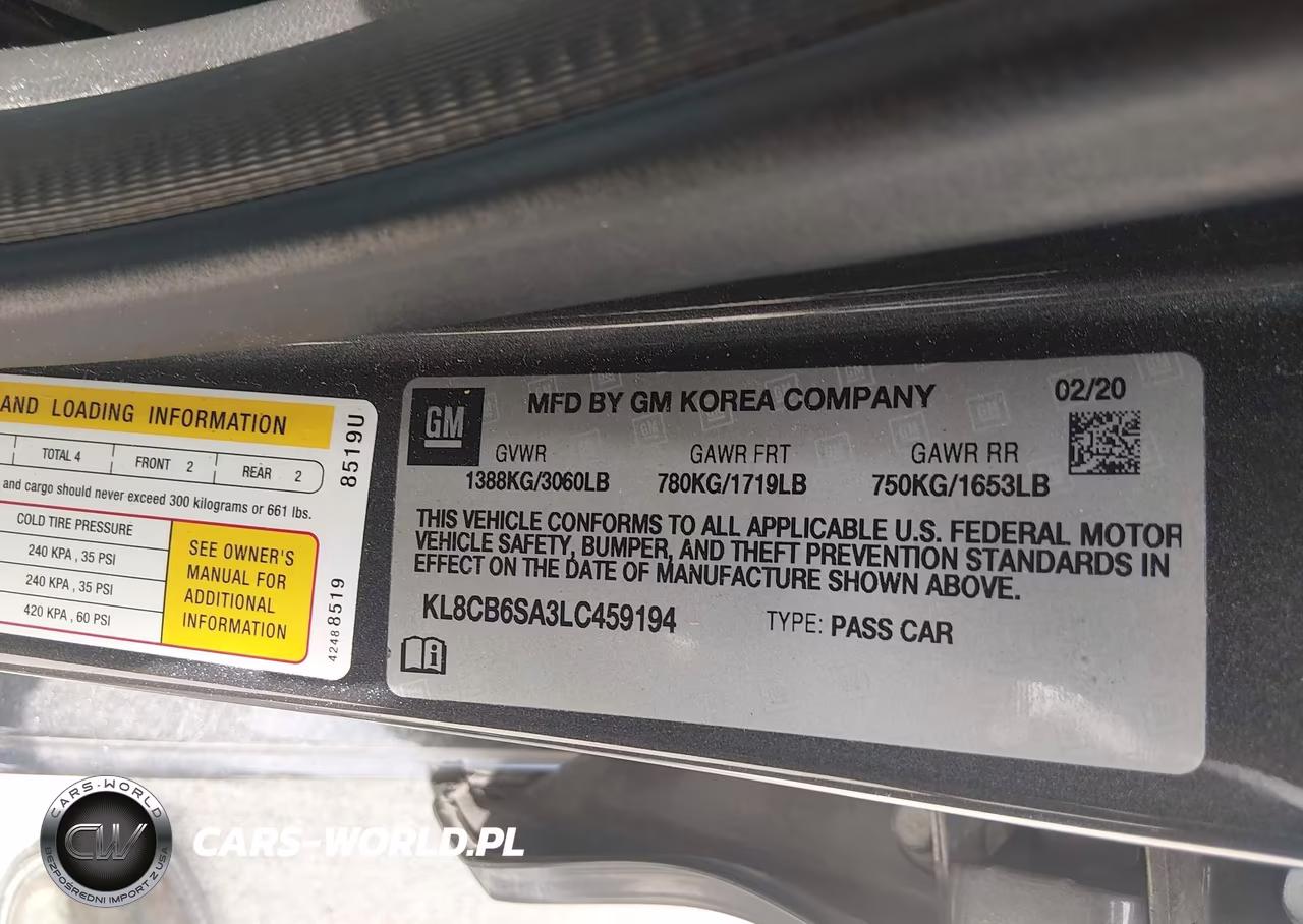 2020 Chevrolet Spark Fwd Ls Automatic VIN:KL8CB6SA3LC459194 - 9