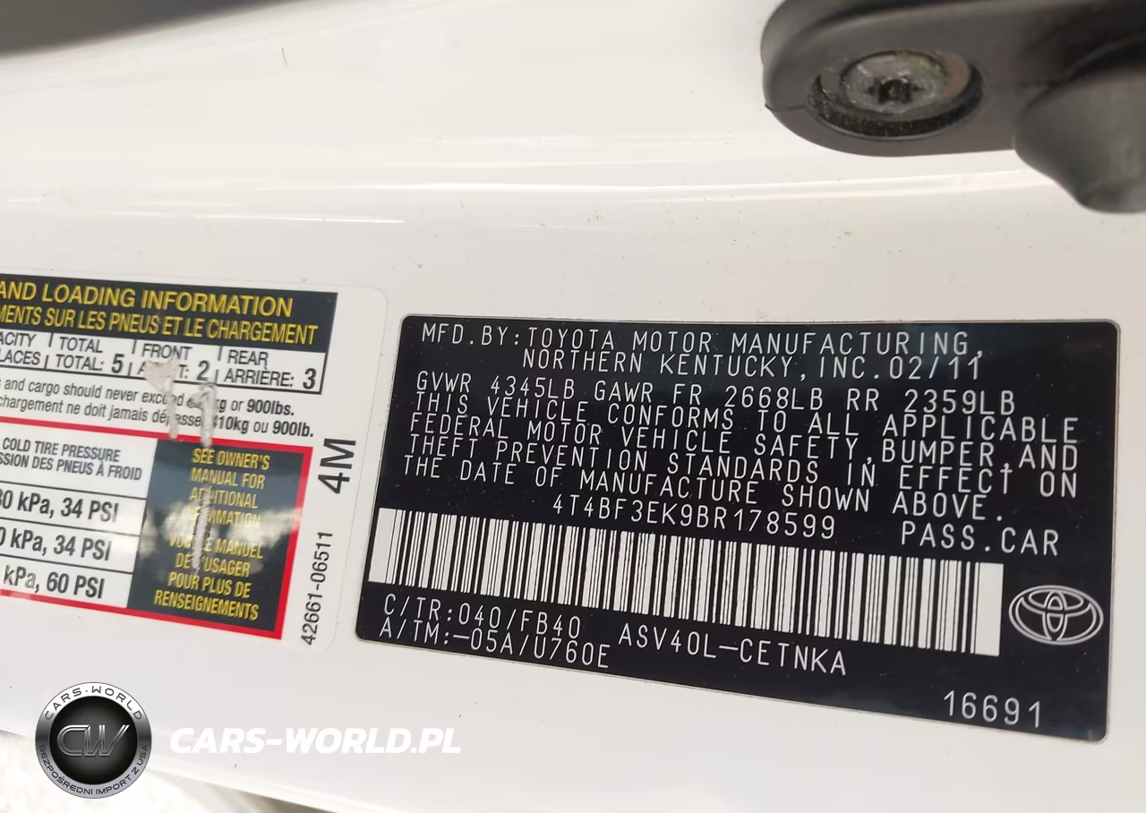 2011 Toyota Camry Le VIN:4T4BF3EK9BR178599 - 9