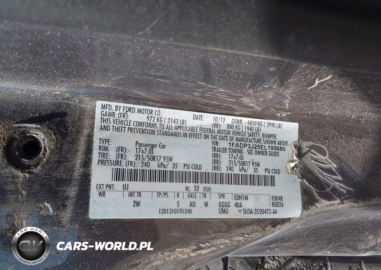 2014 Ford Focus Titanium VIN:1FADP3J25EL195880 - 9