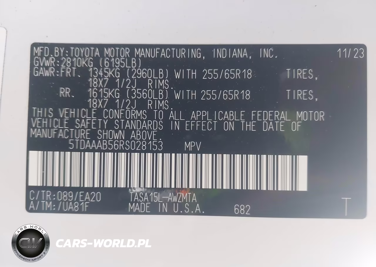 2024 Toyota Grand Highlander Xle VIN:5TDAAAB56RS028153 - 9