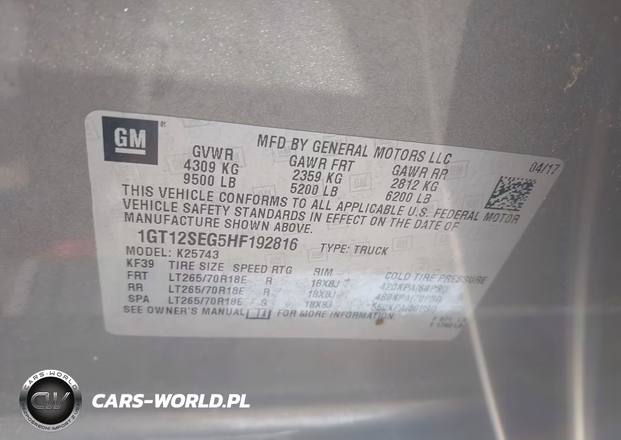 2017 GMC Sierra 2500Hd Sle VIN:1GT12SEG5HF192816 - 9