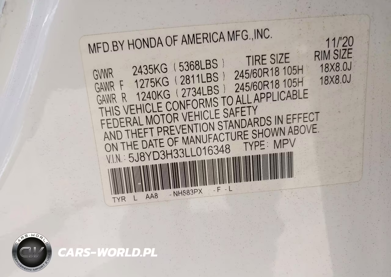 2020 Acura Mdx Standard VIN:5J8YD3H33LL016348 - 9