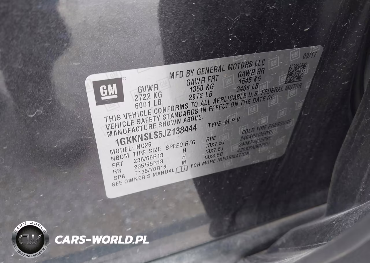 2018 GMC Acadia Sle-2 VIN:1GKKNSLS5JZ138444 - 9
