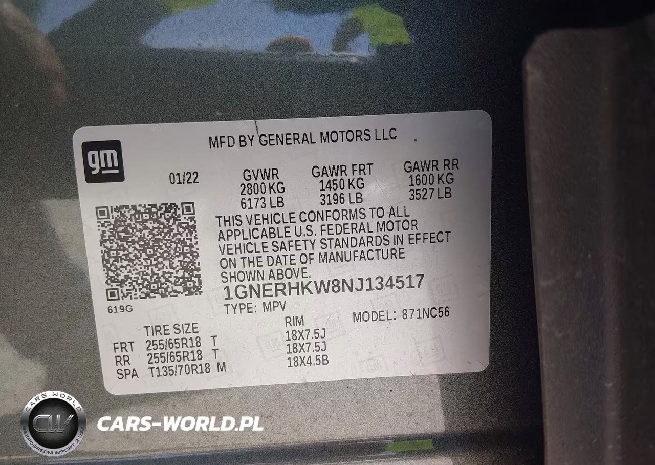2022 Chevrolet Traverse Fwd Lt Leather VIN:1GNERHKW8NJ134517 - 9