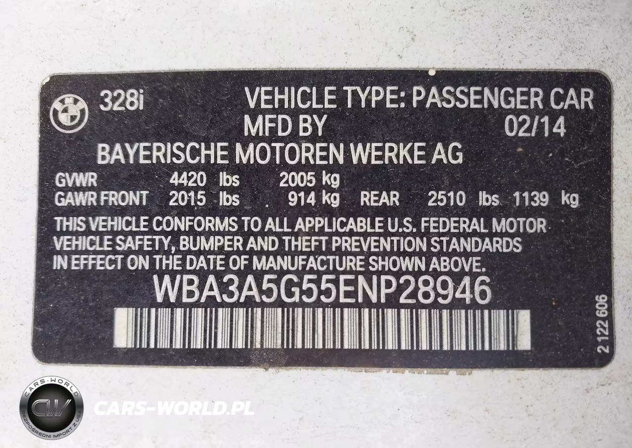 2014 BMW 328I VIN:WBA3A5G55ENP28946 - 9