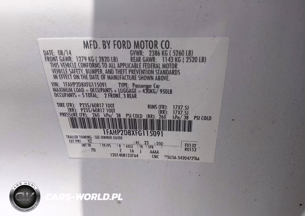 2015 Ford Taurus Se VIN:1FAHP2D8XFG115091 - 9