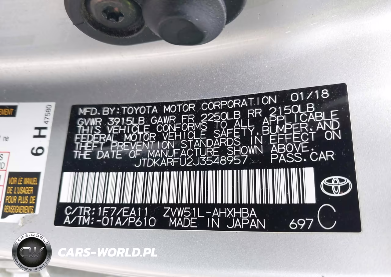 2018 Toyota Prius Four Touring VIN:JTDKARFU2J3548957 - 9