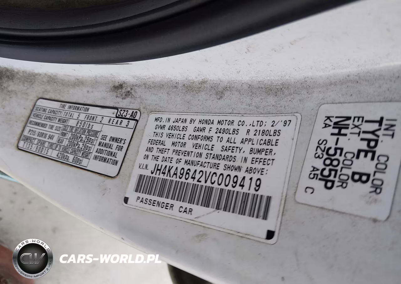 1997 Acura Rl 3.5 VIN:JH4KA9642VC009419 - 9