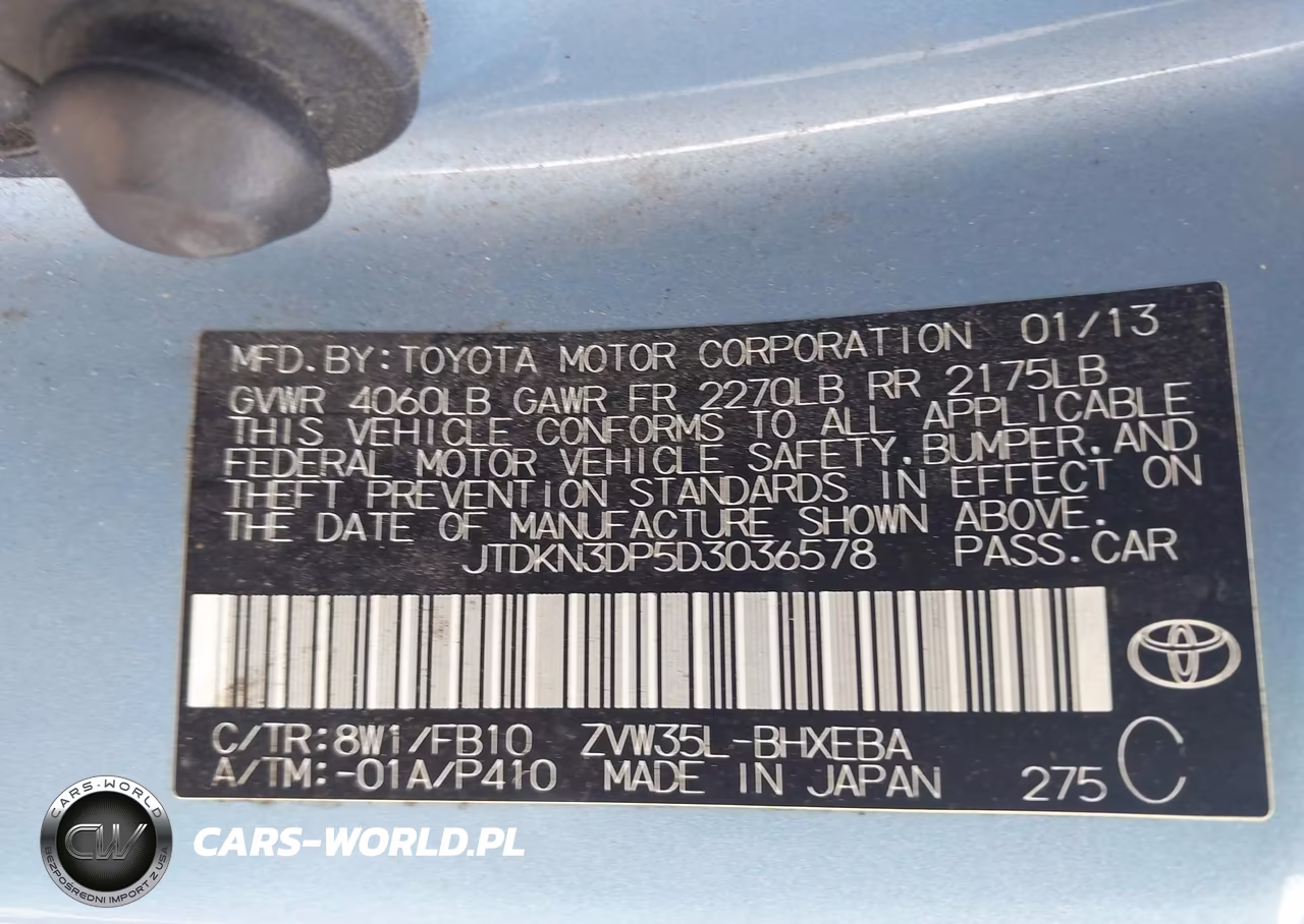 2013 Toyota Prius Plug-In VIN:JTDKN3DP5D3036578 - 9