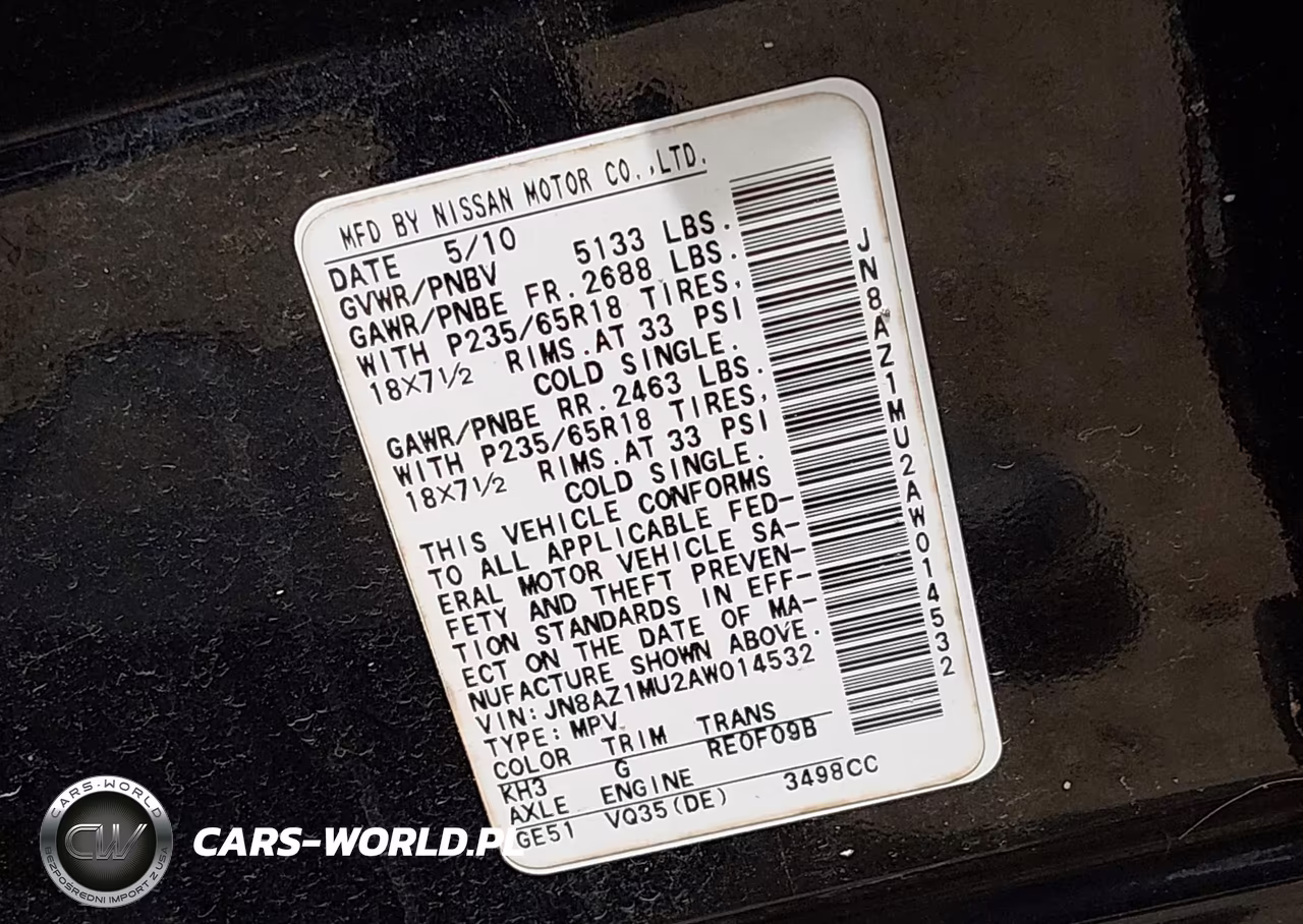 2010 Nissan Murano Sl VIN:JN8AZ1MU2AW014532 - 9