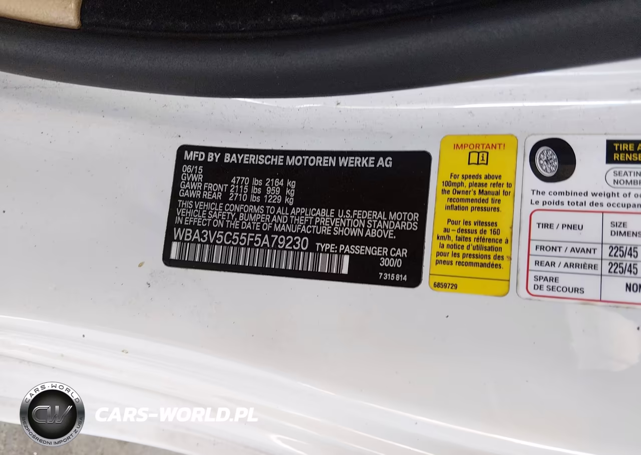 2015 BMW 428I VIN:WBA3V5C55F5A79230 - 9