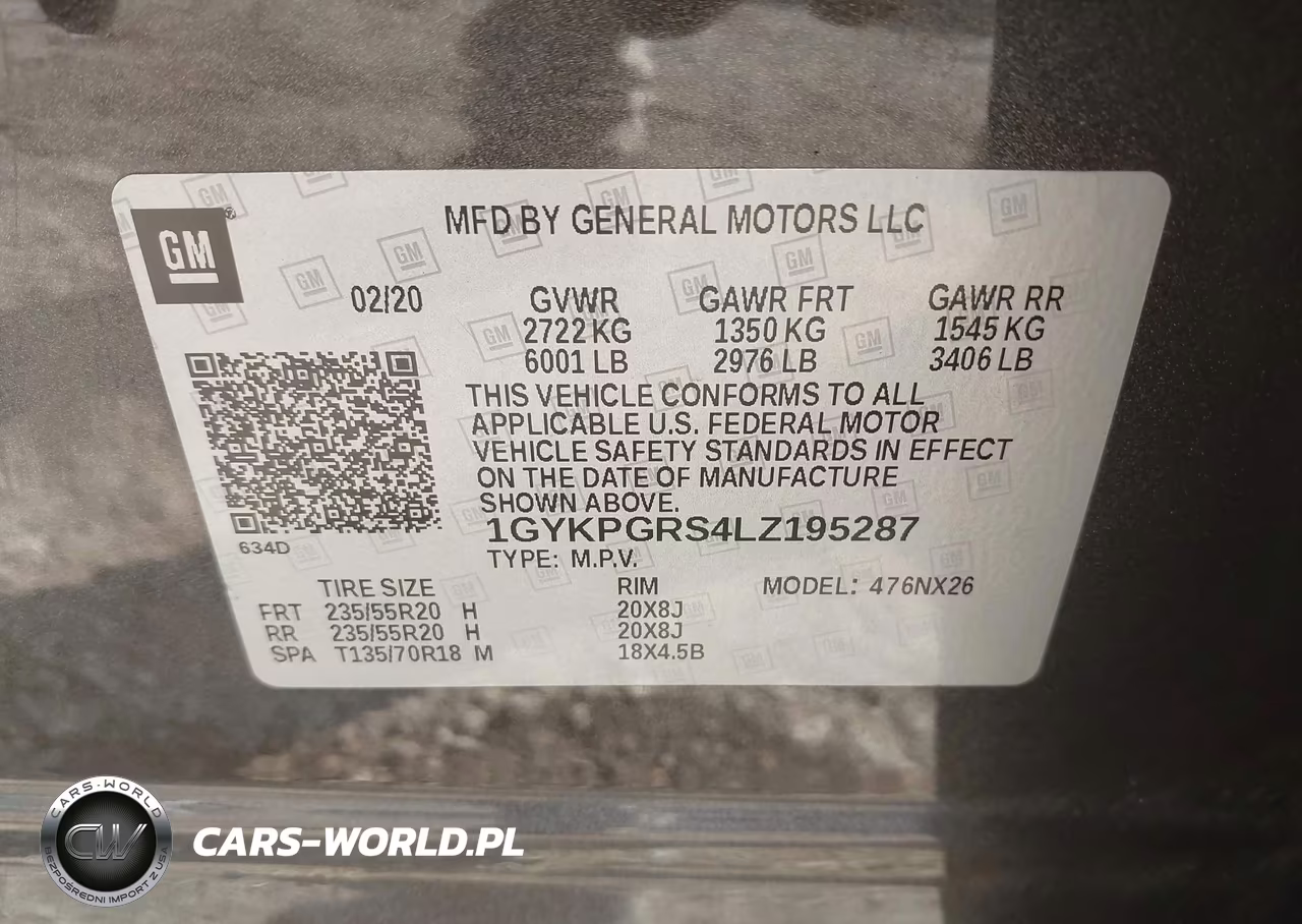2020 Cadillac Xt6 Awd Sport VIN:1GYKPGRS4LZ195287 - 9