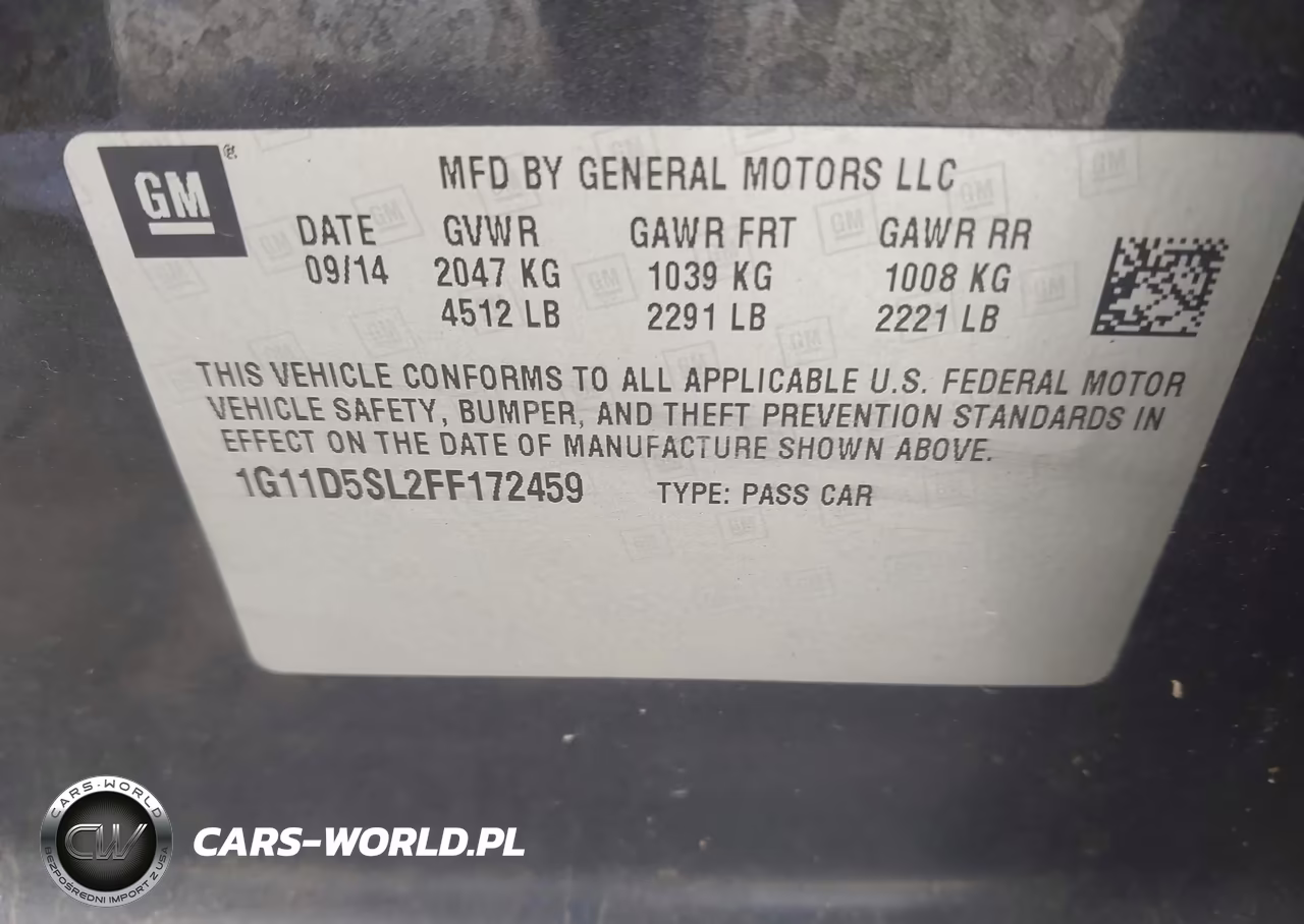 2015 Chevrolet Malibu 2Lt VIN:1G11D5SL2FF172459 - 9