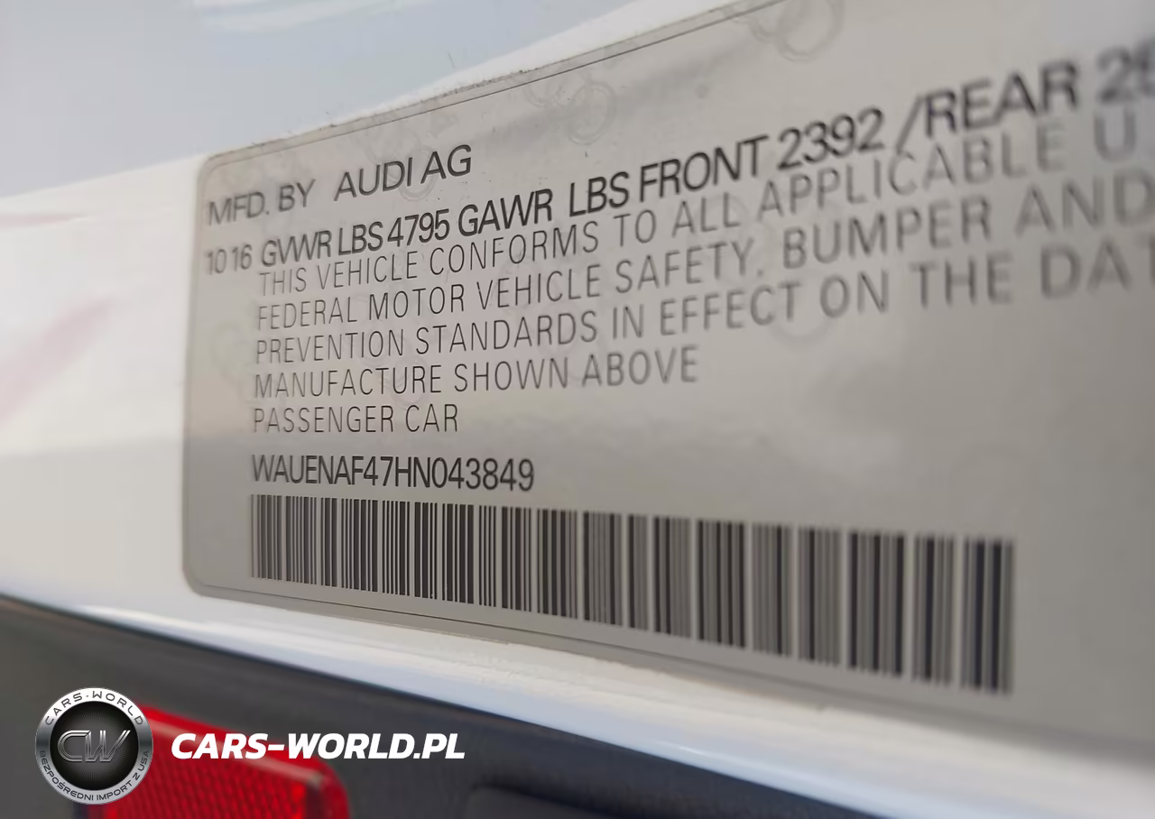 2017 Audi A4 Premium Plus VIN:WAUENAF47HN043849 - 9
