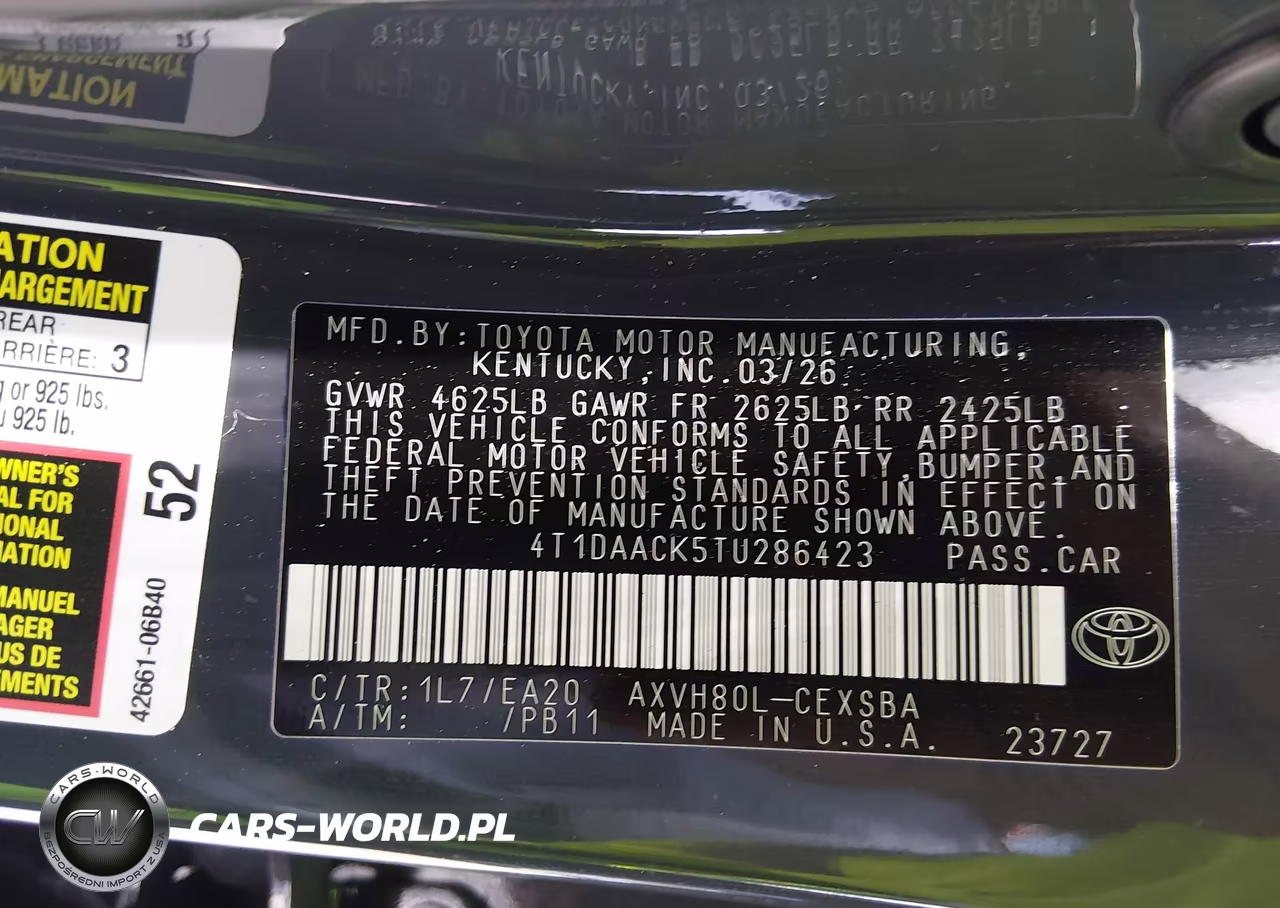 2026 Toyota Camry Se VIN:4T1DAACK5TU286423 - 9