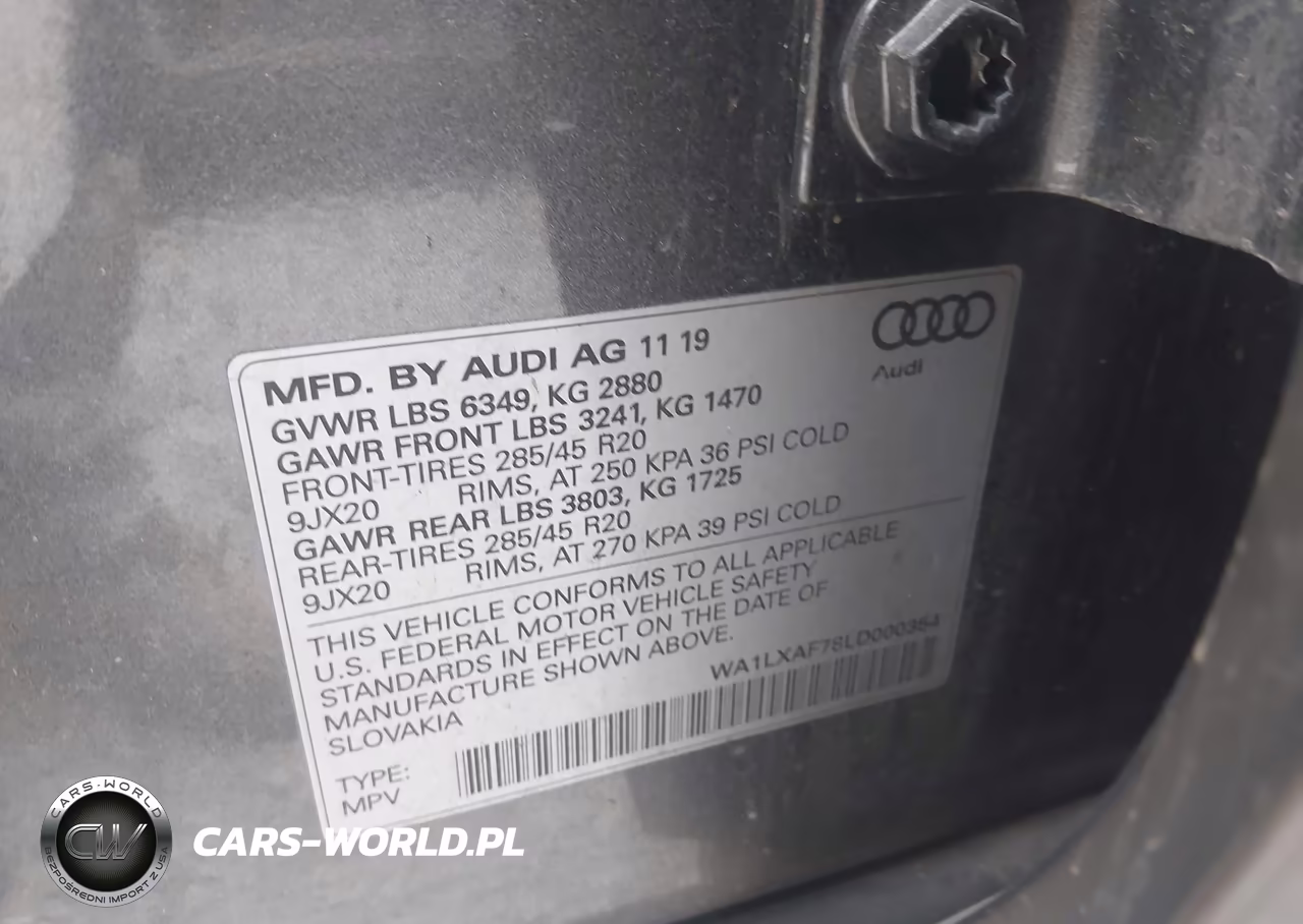 2020 Audi Q7 Premium Plus 55 Tfsi Quattro Tiptronic VIN:WA1LXAF78LD000354 - 9