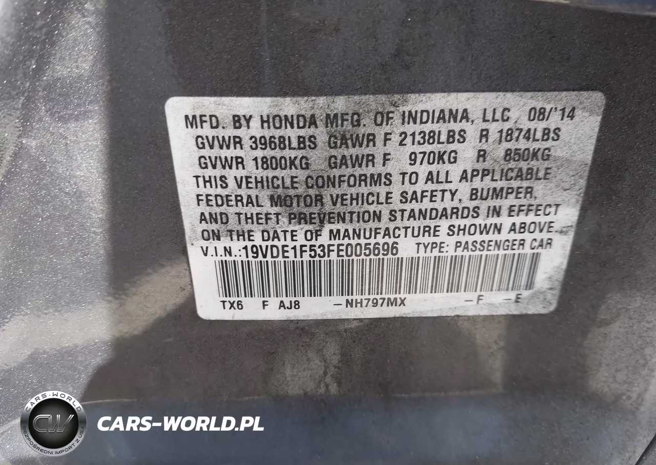2015 Acura Ilx 2.0L VIN:19VDE1F53FE005696 - 9