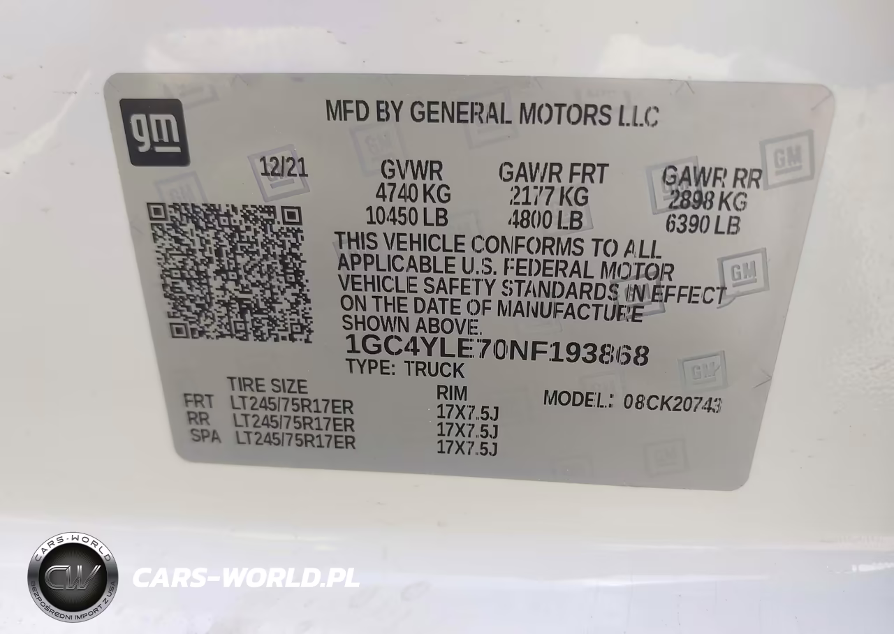 2022 Chevrolet Silverado 2500Hd 4Wd Standard Bed Wt VIN:1GC4YLE70NF193868 - 8