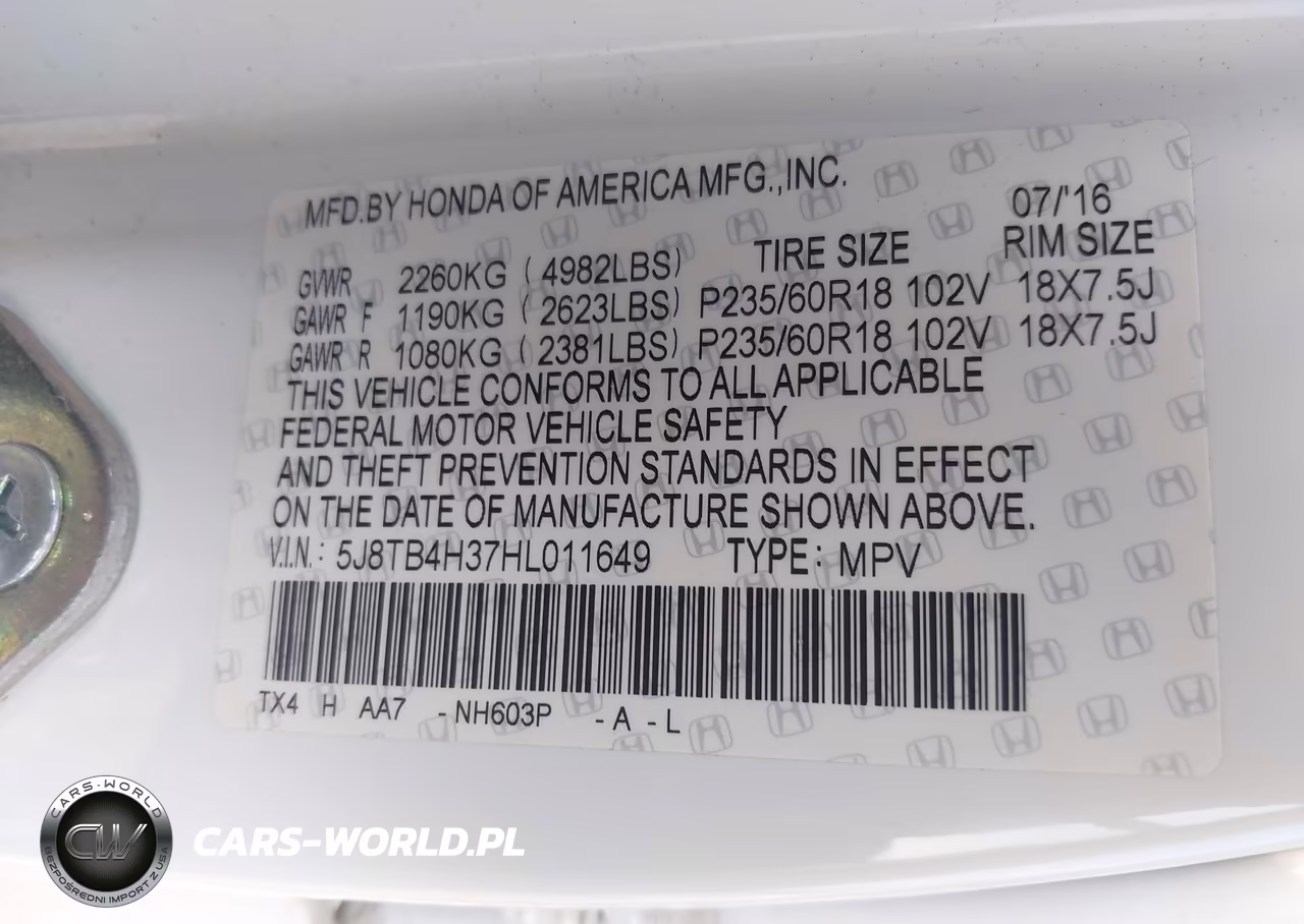 2017 Acura Rdx Acurawatch Plus Package VIN:5J8TB4H37HL011649 - 9
