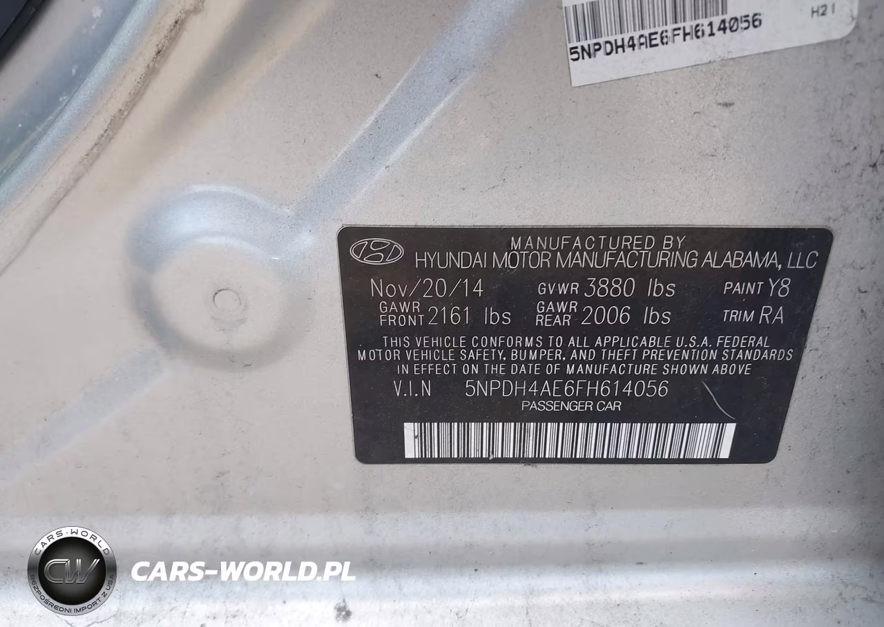 2015 Hyundai Elantra Se VIN:5NPDH4AE6FH614056 - 9
