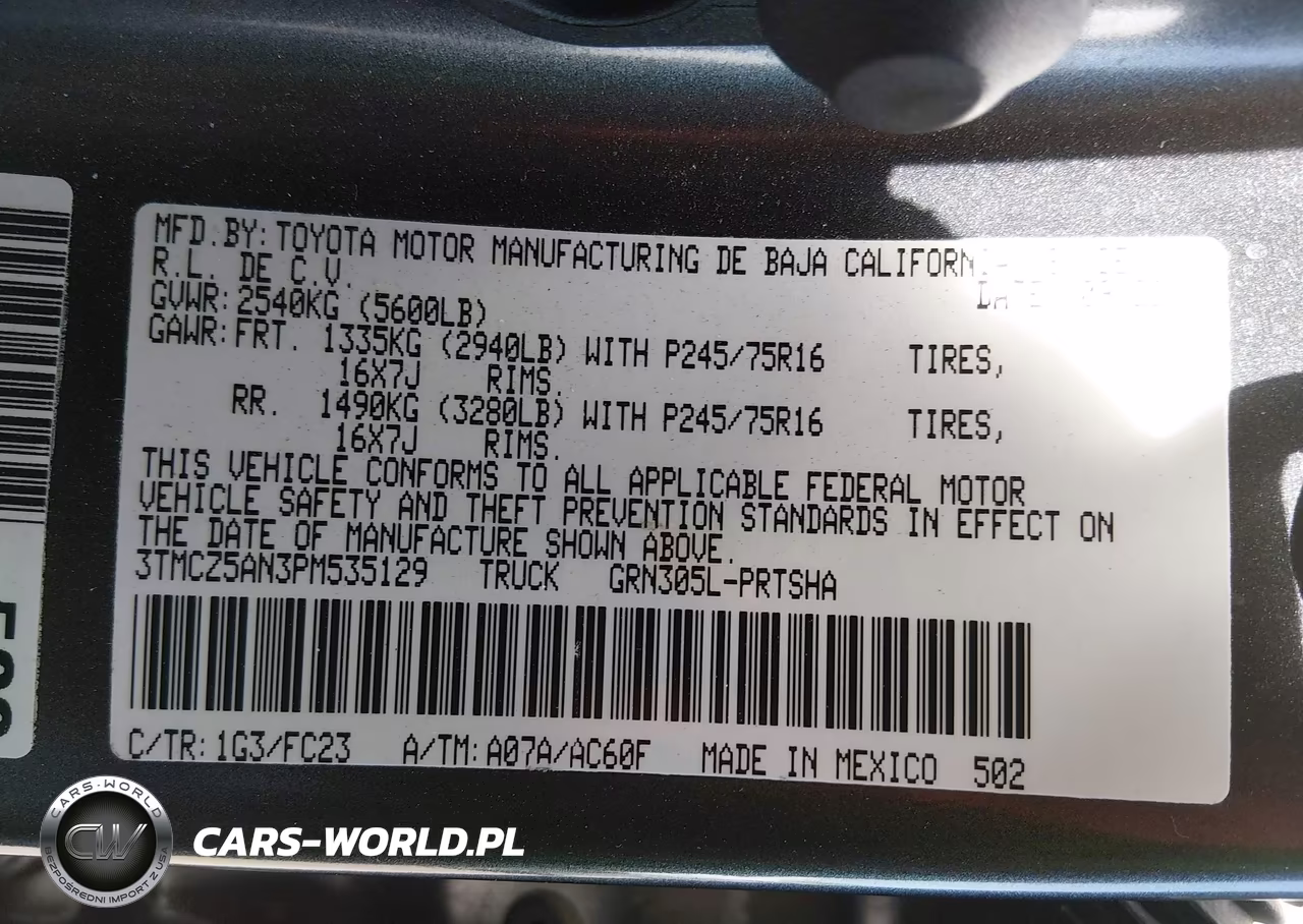 2023 Toyota Tacoma Sr5 V6 VIN:3TMCZ5AN3PM535129 - 9