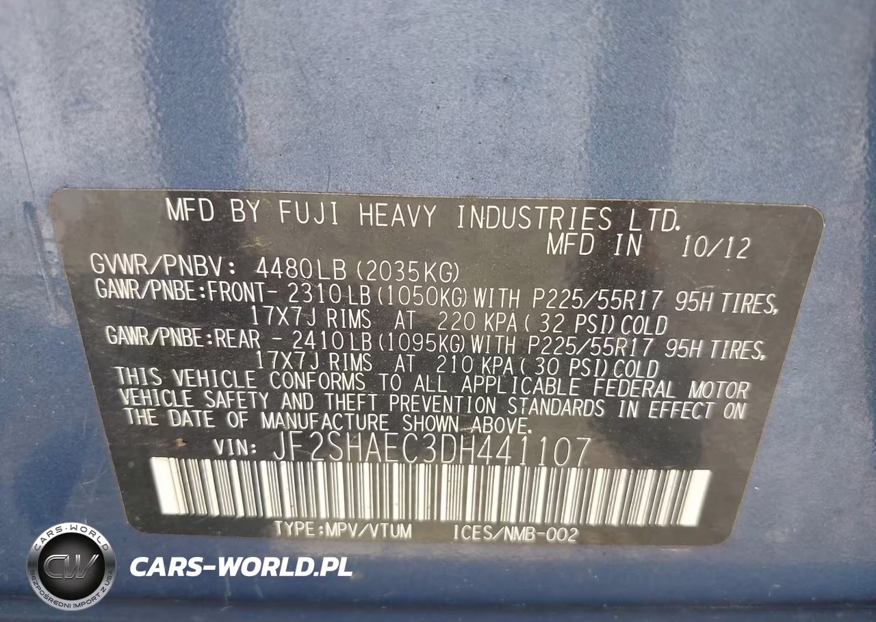 2013 Subaru Forester 2.5X Limited VIN:JF2SHAEC3DH441107 - 9