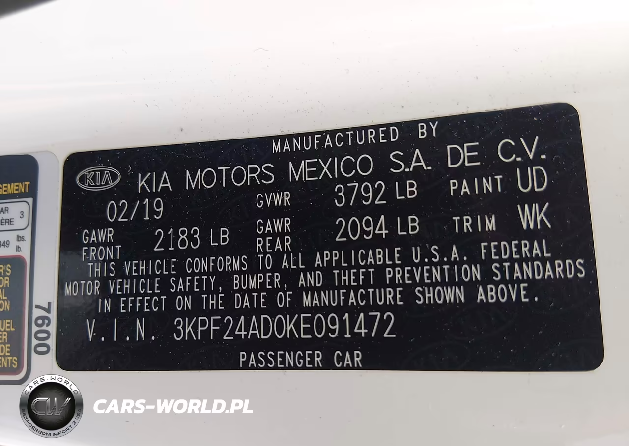 2019 Kia Forte Fe VIN:3KPF24AD0KE091472 - 9