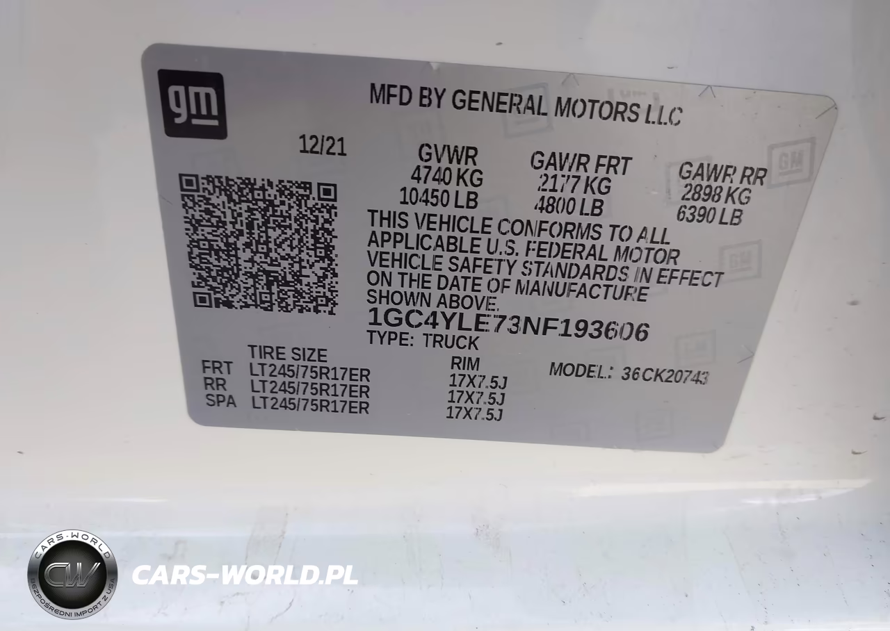 2022 Chevrolet Silverado 2500Hd 4Wd Standard Bed Wt VIN:1GC4YLE73NF193606 - 8