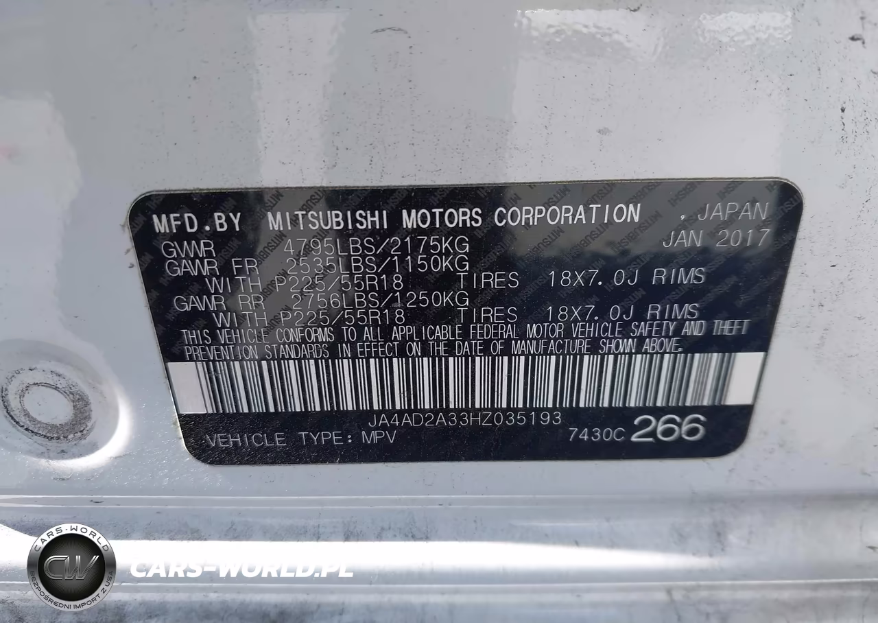 2017 Mitsubishi Outlander Es VIN:JA4AD2A33HZ035193 - 9