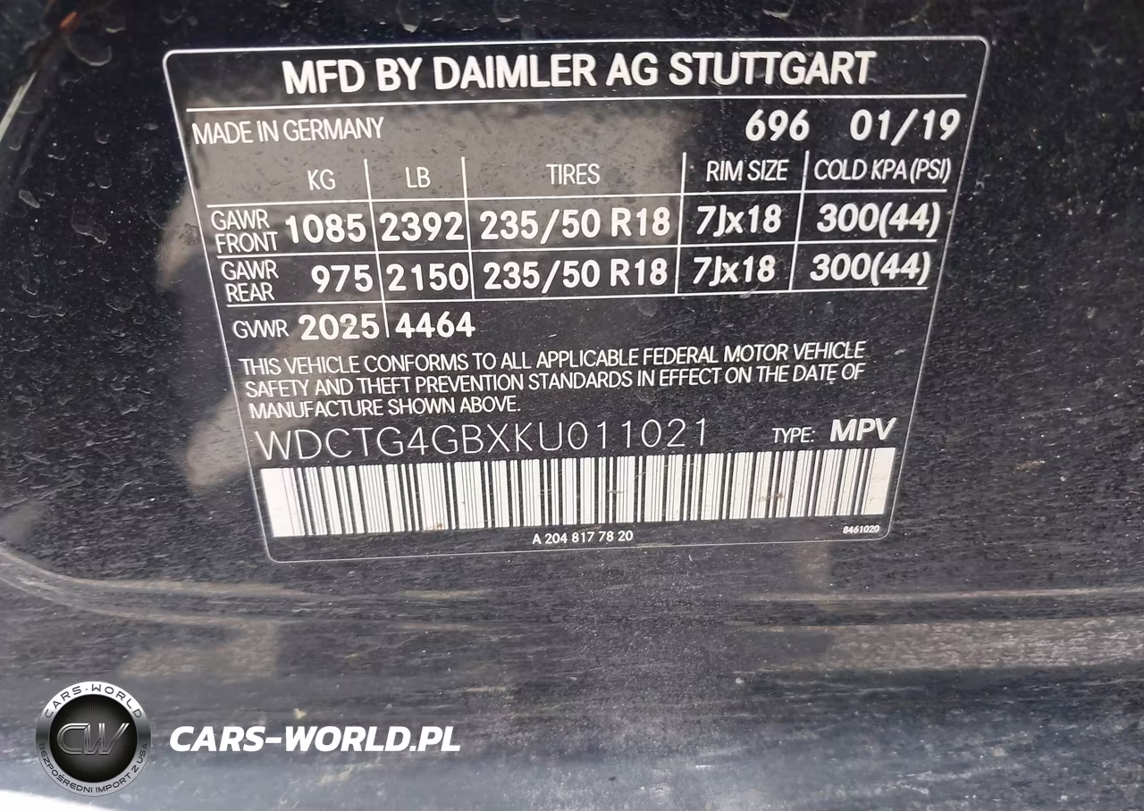 2019 Mercedes-Benz Gla 250 4Matic VIN:WDCTG4GBXKU011021 - 9