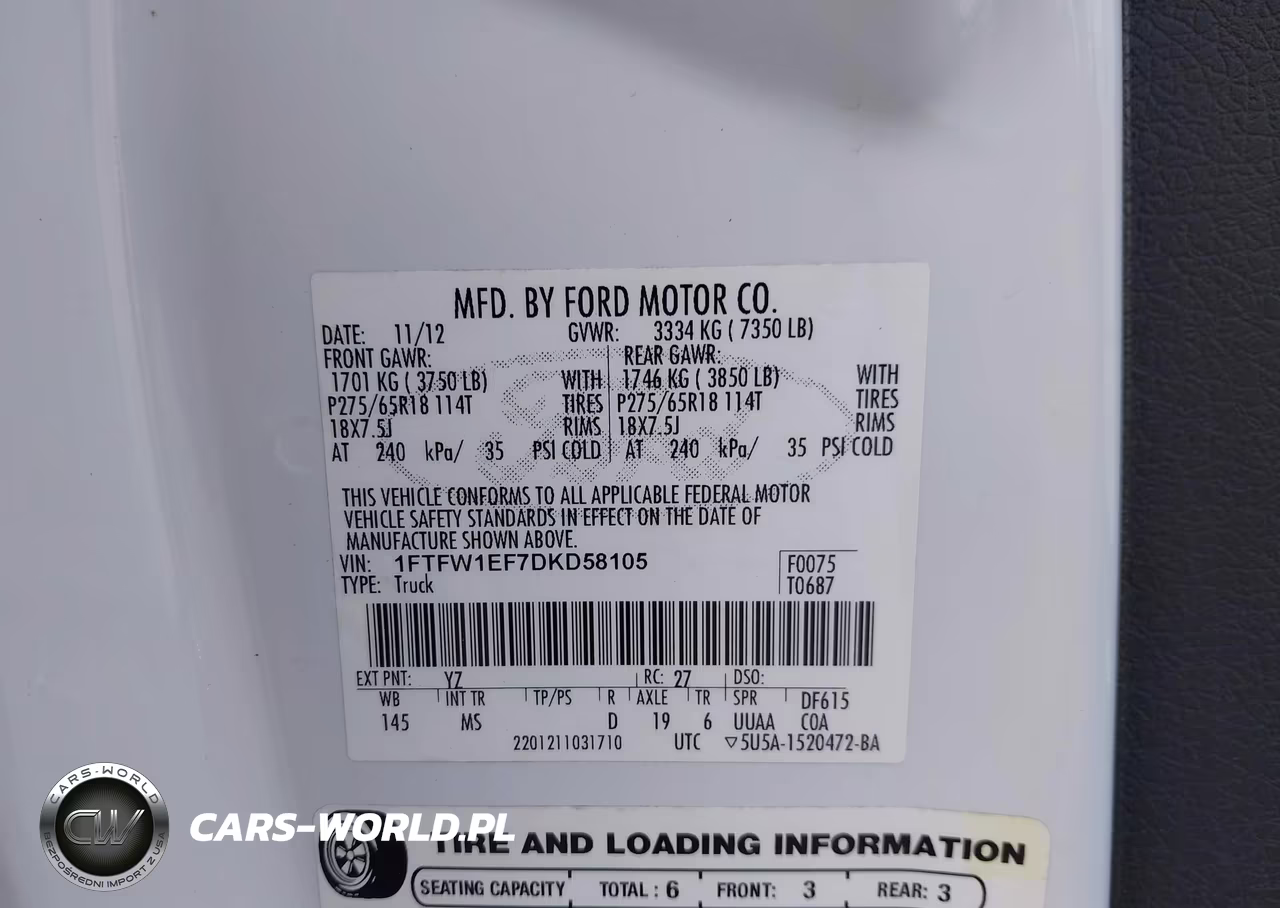 2013 Ford F-150 Xlt VIN:1FTFW1EF7DKD58105 - 9