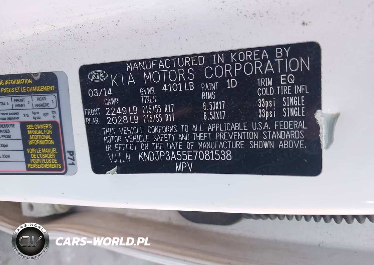 2014 Kia Soul + VIN:KNDJP3A55E7081538 - 9
