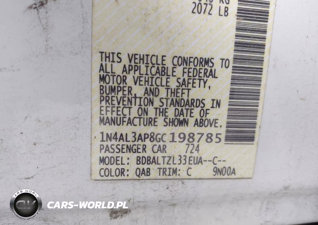 2016 Nissan Altima 2.5 Sl VIN:1N4AL3AP8GC198785 - 9