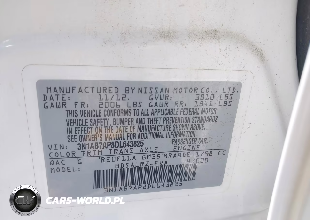 2013 Nissan Sentra Sr VIN:3N1AB7AP8DL643825 - 9