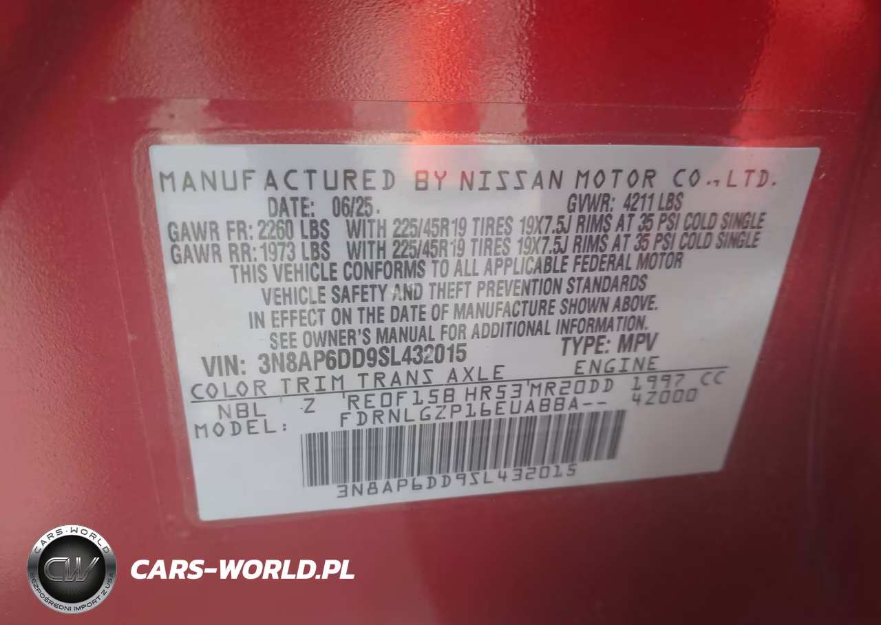 2025 Nissan Kicks Sr Intelligent Awd VIN:3N8AP6DD9SL432015 - 9