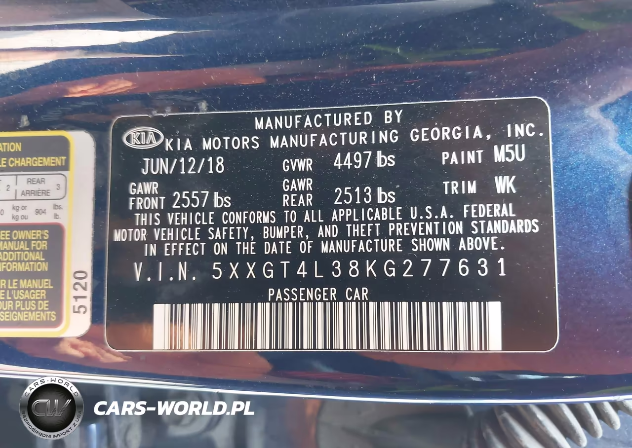 2019 Kia Optima Lx VIN:5XXGT4L38KG277631 - 9