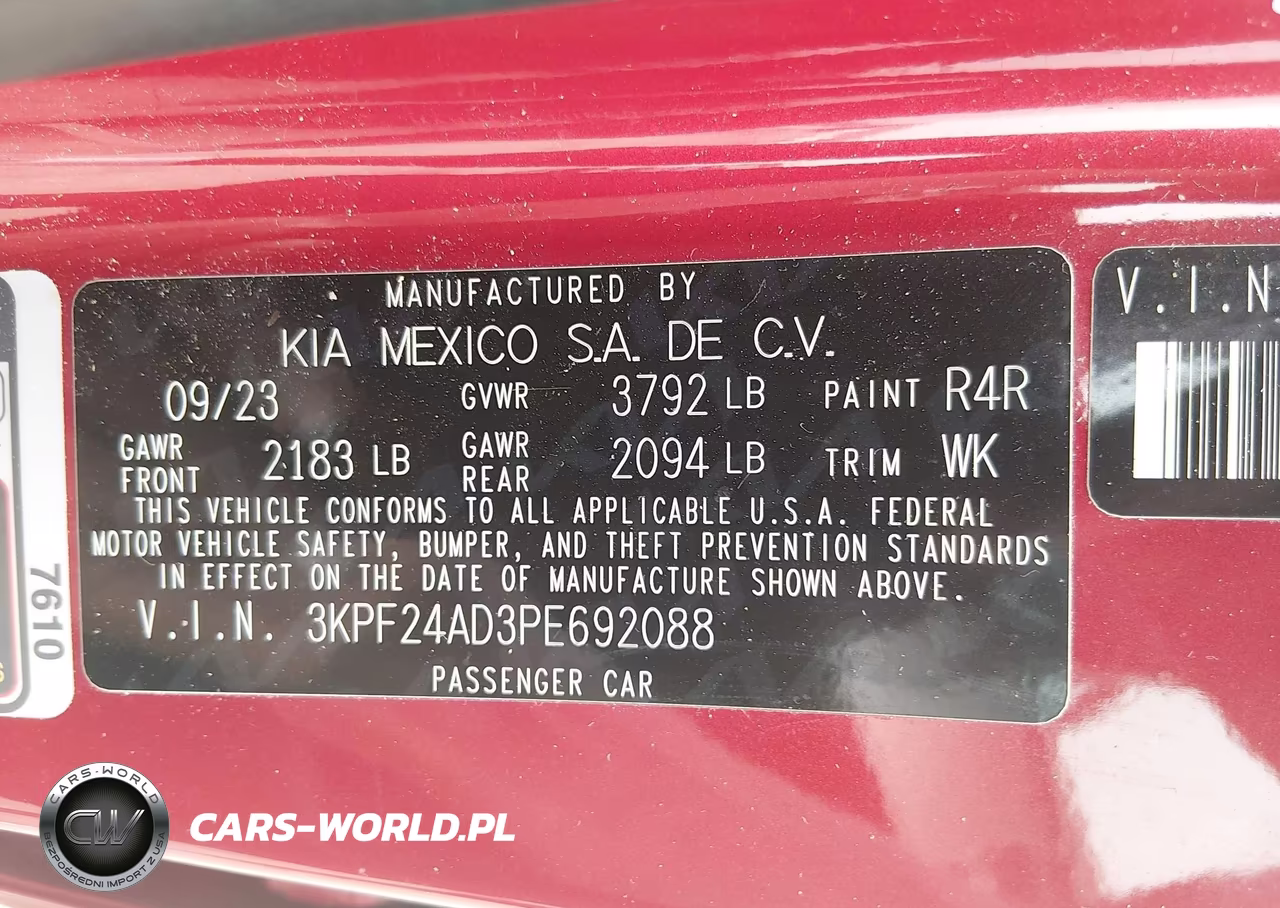 2023 Kia Forte Lxs VIN:3KPF24AD3PE692088 - 9