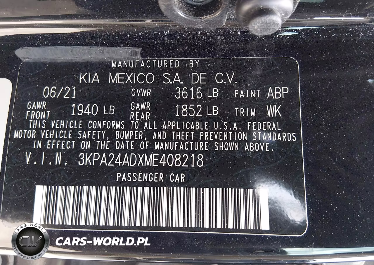 2021 Kia Rio Lx VIN:3KPA24ADXME408218 - 9